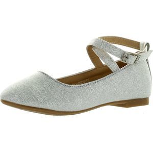 AD Baby BA0040/41 Silver ToddlerG flats-shoes 4 NEW